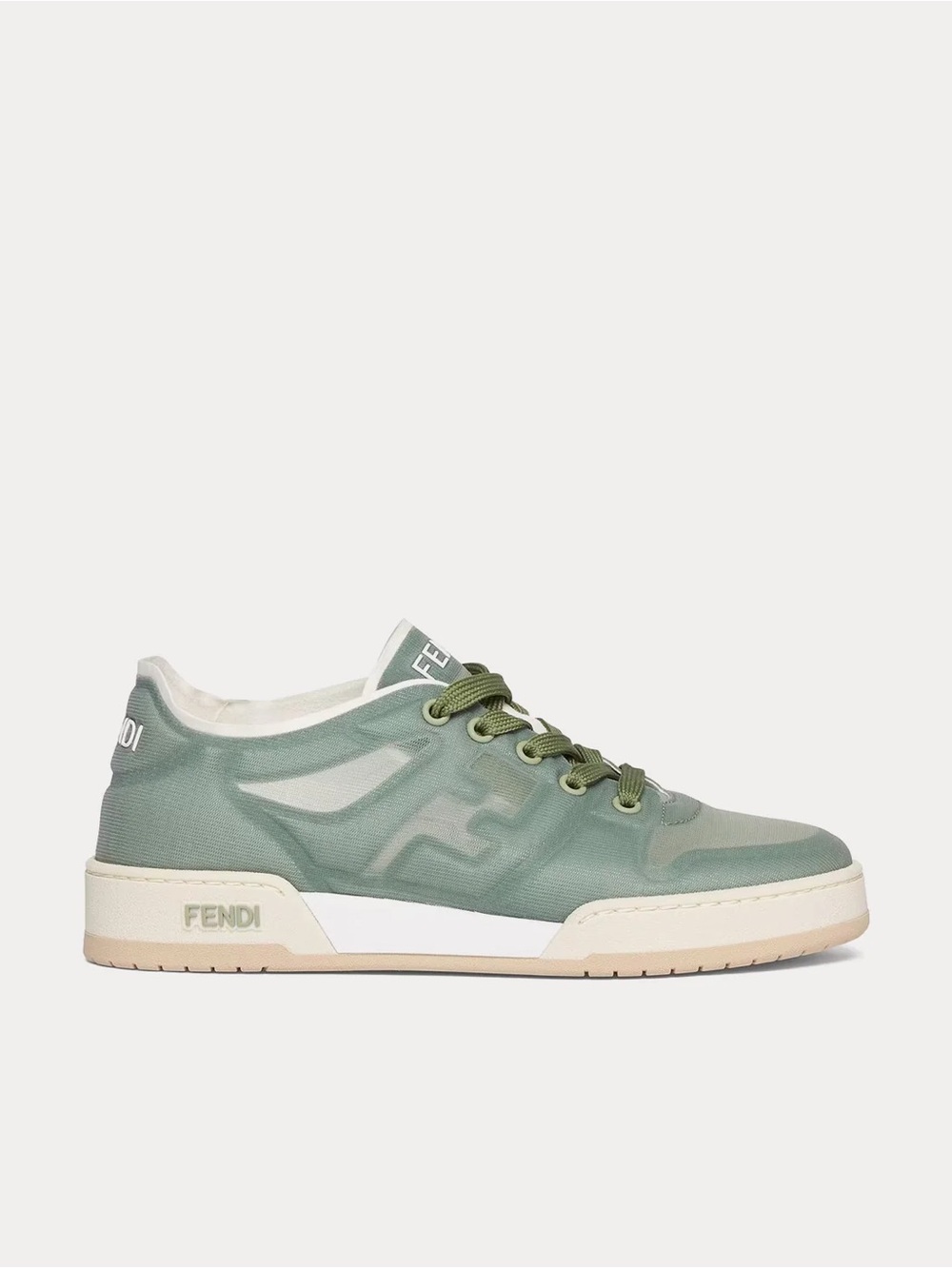 Fendi Match Mesh Green Low Top Sneakers